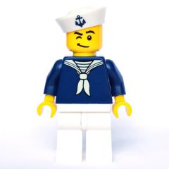 Minifigurka LEGO Sailor, Dark Blue Uniform, Sailor Hat with Anchor