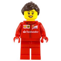 Minifigurka LEGO Crew Member Ferrari, Dark Brown Hair