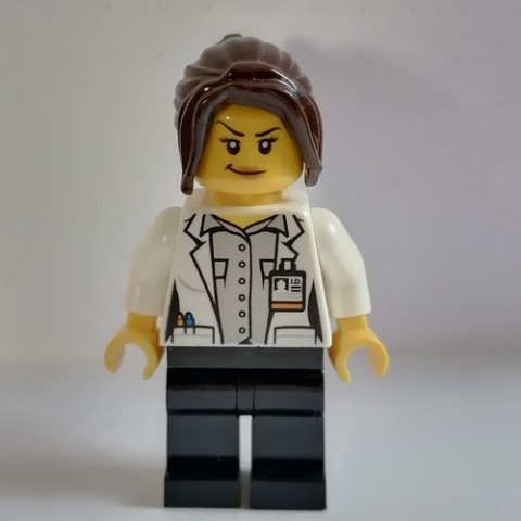 Minifigurka LEGO Engineer, Ferrari, Female, Black Legs