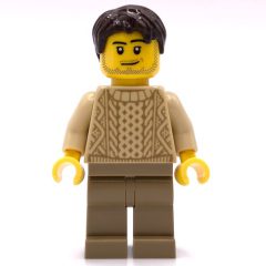 Minifigurka LEGO Tan Torso Sweater, Dark Tan Legs