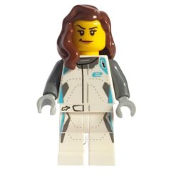 Minifigurka LEGO Race Driver, White Torso, White Legs, Jaguar