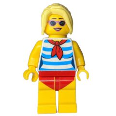 Minifigurka LEGO White Torso, Yellow Legs, Bright Light Yellow Hair