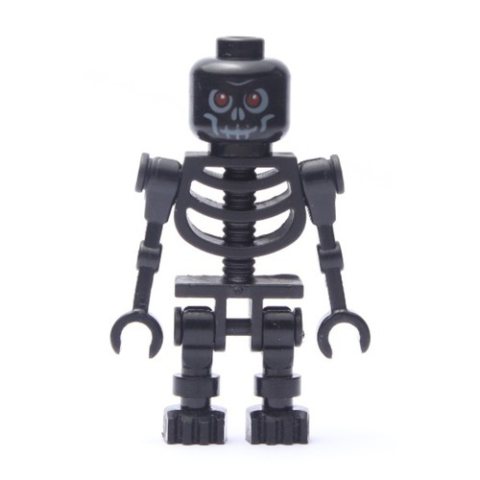 Minifigurka LEGO Skeleton, Red Eyes, Black