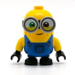 Minifigurka LEGO Minion Bob - Blue Overall, Half Closed Eyes