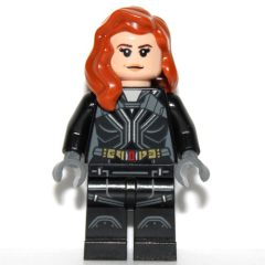 Minifigurka LEGO Black Widow, Black Jumpsuit, Gold Belt
