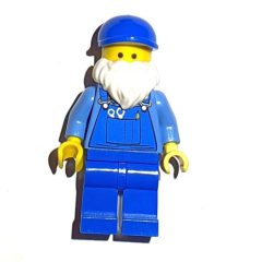 Minifigurka LEGO Medium Blue Torso, Blue Legs, Blue Cap, White Beard