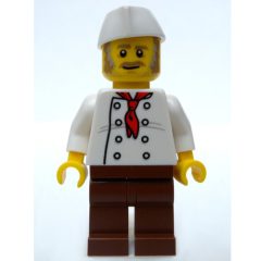 Minifigurka LEGO Chef - White Torso, Reddish Brown Legs