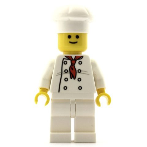 Minifigurka LEGO Chef - White Torso, White Legs, White Hat