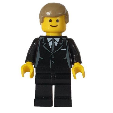 Minifigurka LEGO Groom, Mannequin, Dark Tan Hair