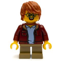 Minifigurka LEGO Kid, Dark Red Torso, Dark Tan Leg, Dark Orange Hair