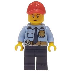 Minifigurka LEGO Police - Bright Light Blue Shirt, Dark Blue Legs