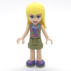 Minifigurka LEGO Stephanie - Olive Green Jacket, Olive Green Skirt, Bright Light Yellow Hair