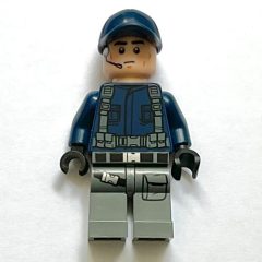 Minifigurka LEGO ACU Trooper, Dark Blue Shirt with Straps, Dark Blue Cap