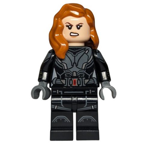 Minifigurka LEGO Black Widow, Black Jumpsuit, Silver Highlights