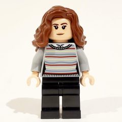 Minifigurka LEGO Hermione Granger, Light Bluish Gray Sweater with Stripes, Black Legs