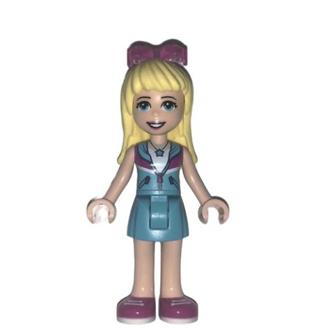 Minifigurka LEGO Stephanie - Medium Azure Top, Medium Azure Skirt