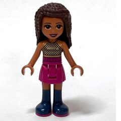 Minifigurka LEGO Andrea - Black/Gold Top, Magenta Skirt
