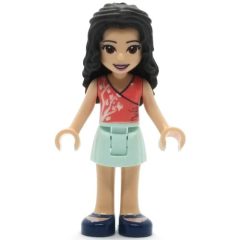 Minifigurka LEGO Emma - Coral Top, Light Aqua Skirt