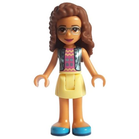 Minifigurka LEGO Olivia - Medium Blue Jacket, Bright Light Yellow Skirt