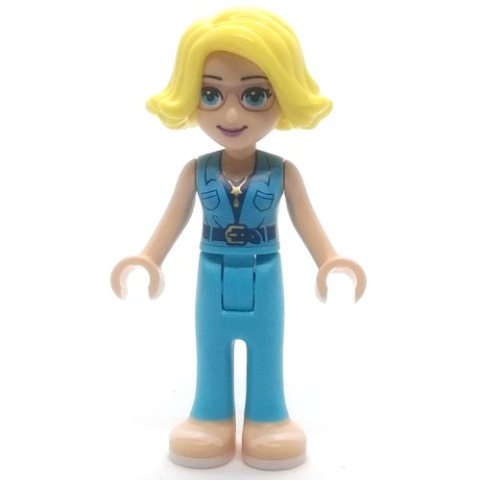 Minifigurka LEGO Alicia - Medium Azure Top, Medium Azure Trousers