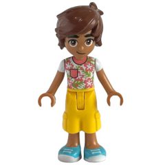 Minifigurka LEGO Leo - White/Coral Top, Yellow Pants