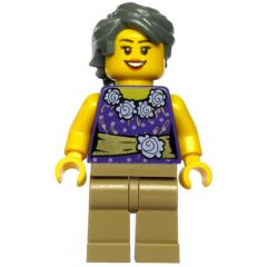 Minifigurka LEGO Dark Purple Torso, Dark Tan Legs, Dark Bluish Grey Legs