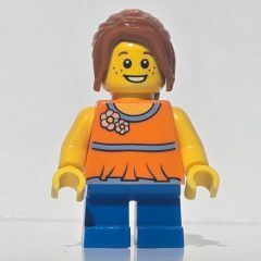 Minifigurka LEGO Kid - Orange Torso, Blue Legs, Dark Orange Hair