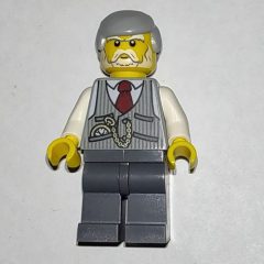 Minifigurka LEGO Light Bluish Grey Torso, Dark Bluish Grey Legs, Light Bluish Grey Hair