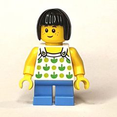 Minifigurka LEGO Kid - White Torso, Medium Blue Legs, Black Hair
