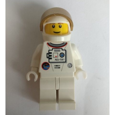 Minifigurka LEGO Astronaut - White Torso and Legs, Gold Visor, Male