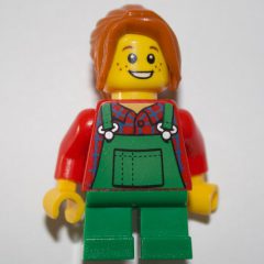 Minifigurka LEGO Kid - Red Torso, Green Legs, Dark Orange
