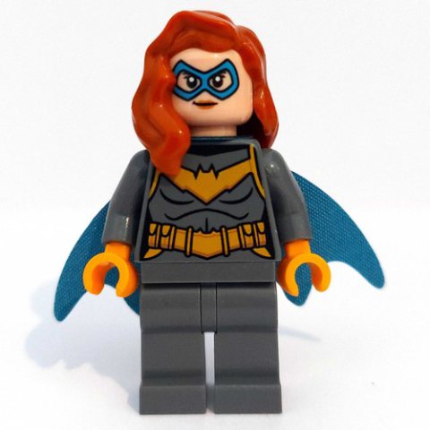 Minifigurka LEGO Batgirl, Dark Bluish Gray Suit, Blue Eyemask