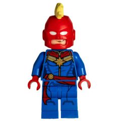 Minifigurka LEGO Captain Marvel, Red Helmet with Mohawk