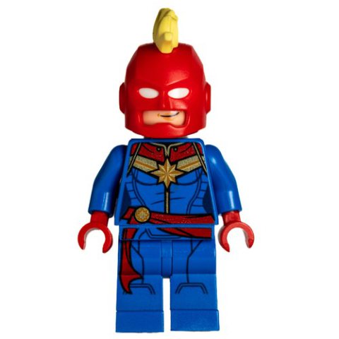 Minifigurka LEGO Captain Marvel, Red Helmet with Mohawk