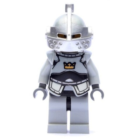 Minifigurka LEGO Knight - Light Bluish Grey Armour with Crown