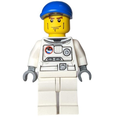 Minifigurka LEGO Astronaut, White, Blue Cap, Cheek Lines