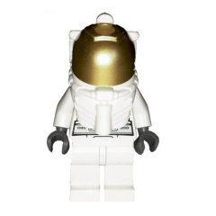 Minifigurka LEGO Astronaut, Woman, White, Diver Helmet, Gold Visor