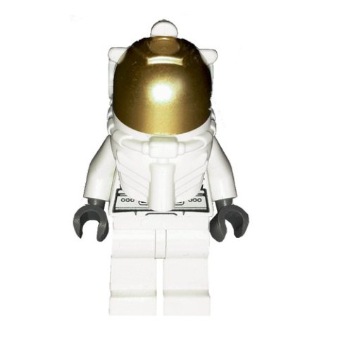Minifigurka LEGO Astronaut, Woman, White, Diver Helmet, Gold Visor
