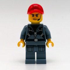 Minifigurka LEGO Marine Explorer, Sand Blue Jumpsuit, Red Cap, Headset