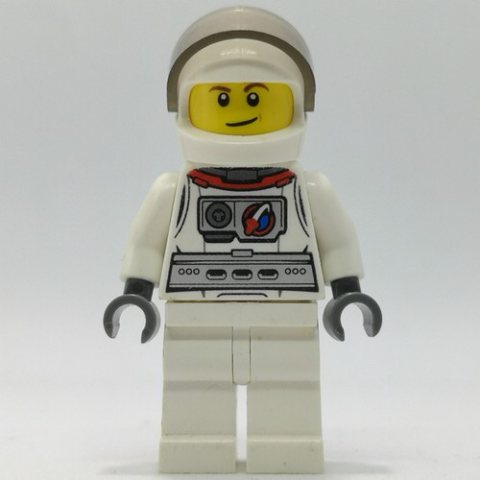 Minifigurka LEGO Test Pilot, White Astronaut Suit, White Helmet with Visor
