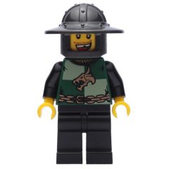 Minifigurka LEGO Knight, Dark Green, Wide Brim Helmet