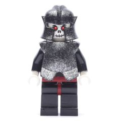 Minifigurka LEGO Skeleton Warrior Grimhelma, Speckle Black-Silver Armor and Helmet