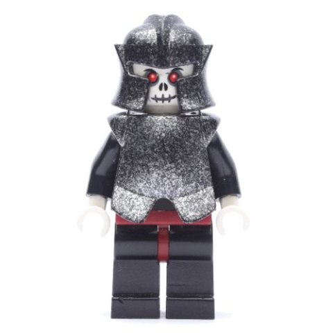 Minifigurka LEGO Skeleton Warrior Grimhelma, Speckle Black-Silver Armor and Helmet