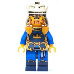 Minifigurka LEGO King Brutus, Dark Blue, Gold Armor and Crown
