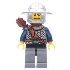 Minifigurka LEGO Knight, Archer with Wide Brim Helmet, Quiver