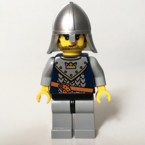 Minifigurka LEGO Knight, Dark Blue, Helmet, Stubble