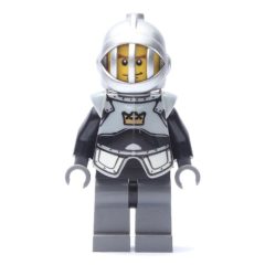 Minifigurka LEGO Knight, Black, Armor, Helmet with Grille, Cheek Lines