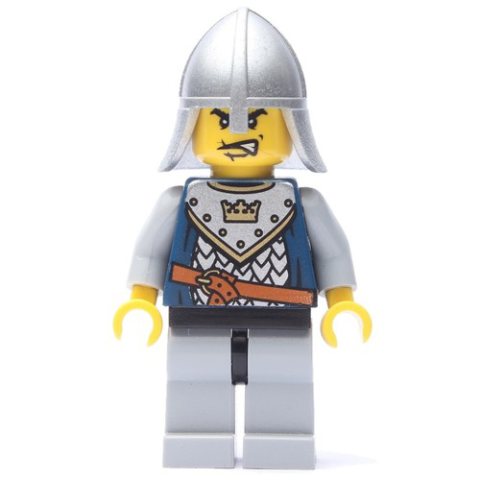 Minifigurka LEGO Knight, Dark Blue, Helmet, Angry