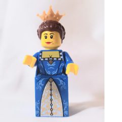 Minifigurka LEGO Queen, Blue Dress, Crown