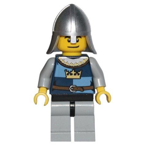 Minifigurka LEGO Knight, Dark Blue, Helmet, Happy / Scared
